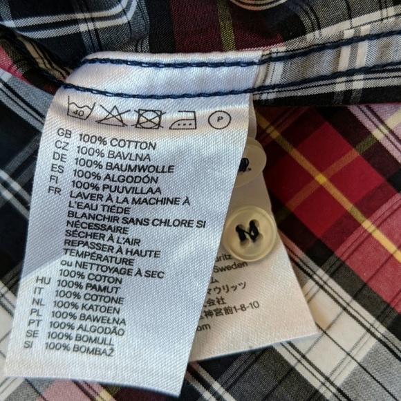 Plaid long sleeve button down shirt sz small - Picture 7 of 8